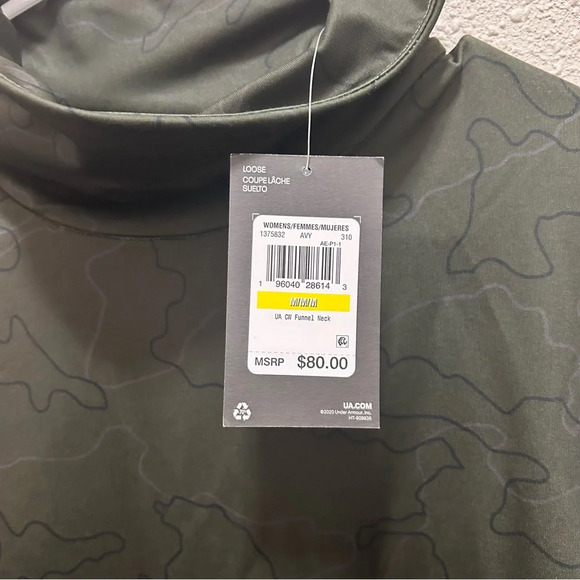 Under Armour Cold Weather Funnel Neck Top in Baroque Green NWT M - Picture 5 of 9